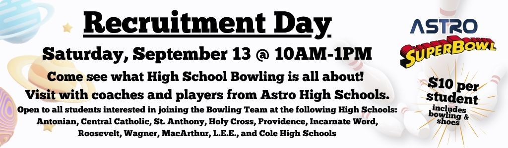 High School Recruitment Day on Saturday, September 13th at 10AM